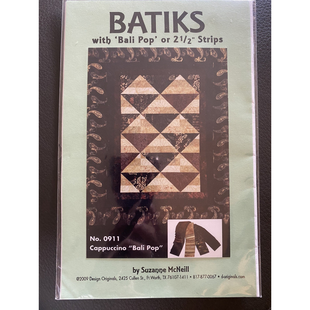 Bali Pop Quilting Pattern Cappuccino Batkins 42”x53” #0911 sealed